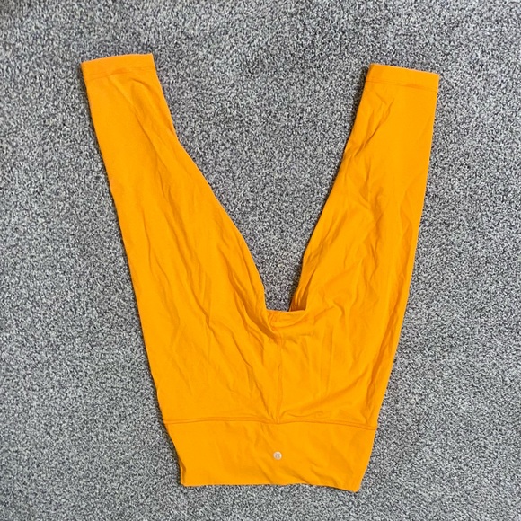 Orange LuLu Lemon fitness leggings - Picture 2 of 4